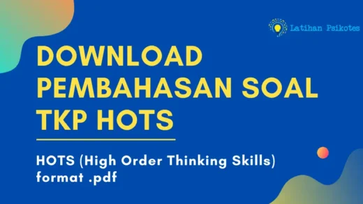 Download Pembahasan Soal TKP HOTS (High Order Thinking Skills) Pdf