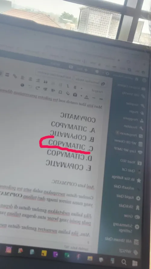 Contoh Soal Tes Psikotes Mirror Image (Pencerminan)